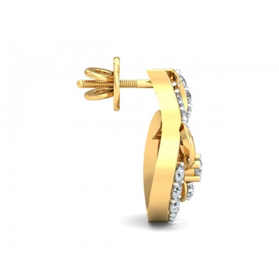 Gemma Diamond Eartops in Gold